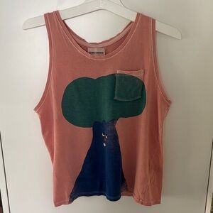 Bobo Choses Coral Tank with Tree Graphic